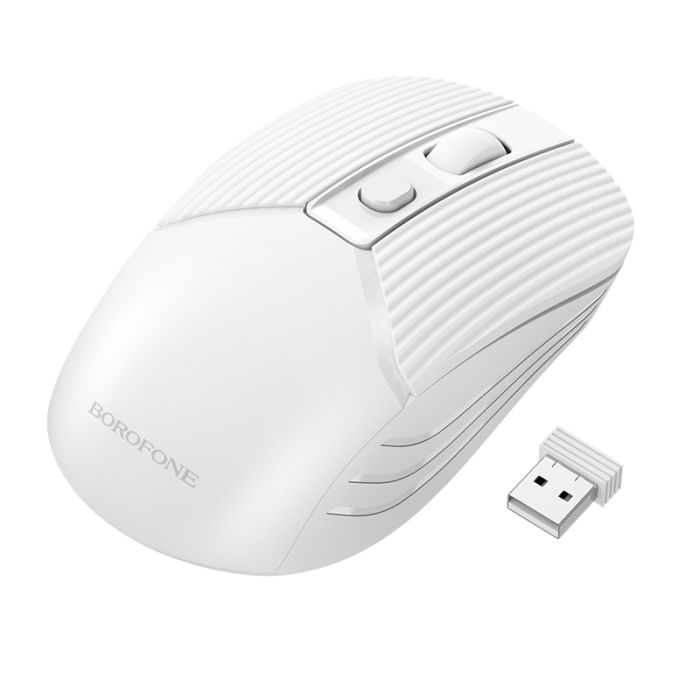 Маніпулятор миша BOROFONE BG5 Business wireless mouse White (6974443383003)