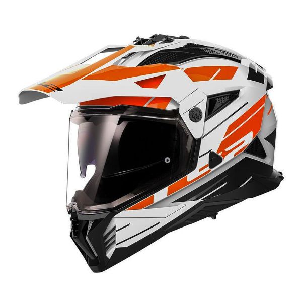 Мотошолом LS2 MX702 Pioneer 2 Namib White Orange S