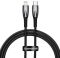 Кабель Baseus Glimmer Series Fast Charging Data Cable Type-C to iP 20W 1m Black (CADH000001)
