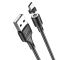 Кабель HOCO X52 USB to Micro 2.4A, 1m, PVC, PVC connectors, magnetic, Black (6931474735539)