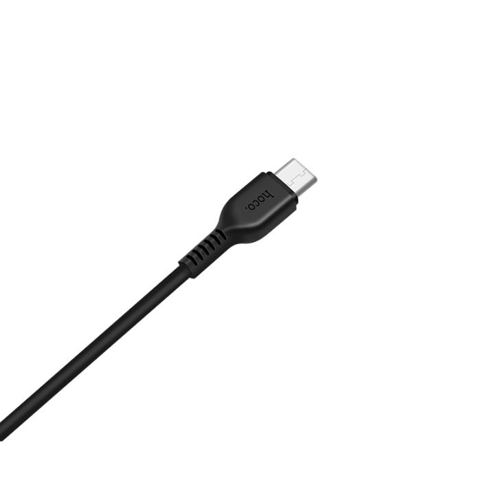 Кабель HOCO X20 USB to Type-C 3A, 2m, PVC, TPE connectors, Black (6957531068907)