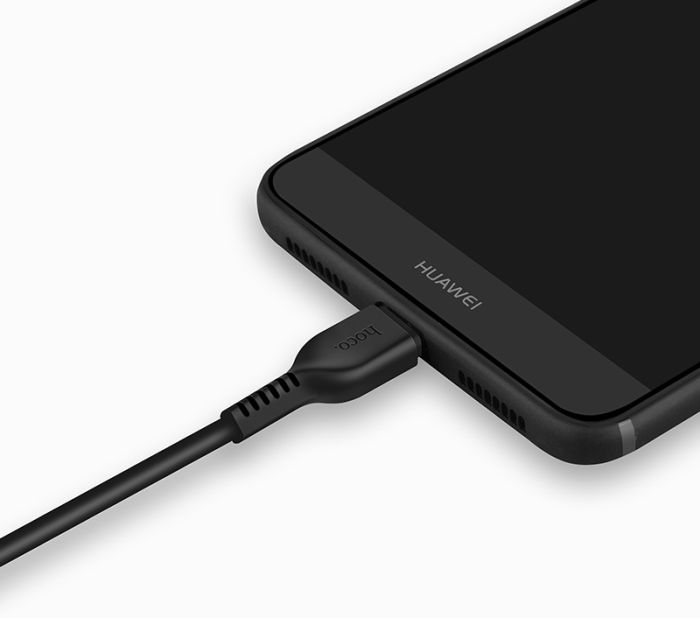 Кабель HOCO X20 USB to Type-C 3A, 2m, PVC, TPE connectors, Black (6957531068907)