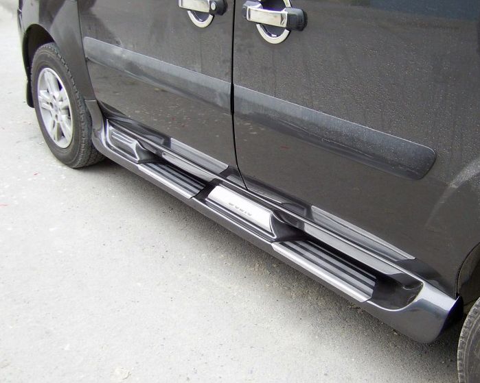 Боковые Пороги Sorento Тип (Под Покраску) для Fiat Doblo I 2005-2010 гг