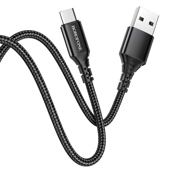 Кабель BOROFONE BX54 Ultra bright Micro-USB 1m 2.4A Black (6931474745811)