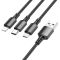 Кабель BOROFONE BX72 3-in-1 charging cable(iP+Type-C+Micro) Black (6974443384666)