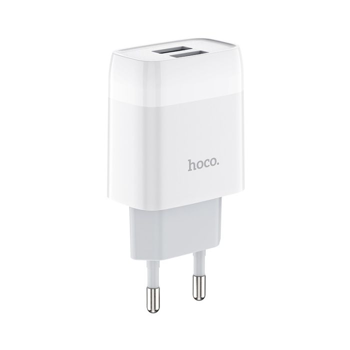 Мережевий зарядний пристрій HOCO C73A Glorious dual port charger 12W White (6931474712912)