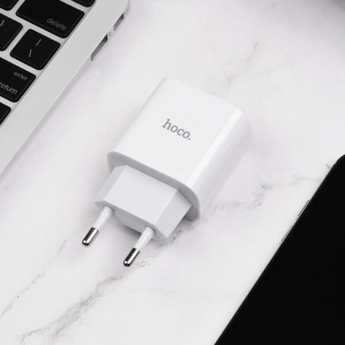 Мережевий зарядний пристрій HOCO C76A Plus Speed source PD20W charger White (6931474746917)