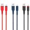 Кабель HOCO X59 USB to iP 2.4A, 1m, nylon, TPE connectors, Red (6931474744876)