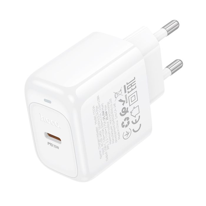 Мережевий зарядний пристрій HOCO CS53A Surplus single port PD25W charger White (6942007631488)