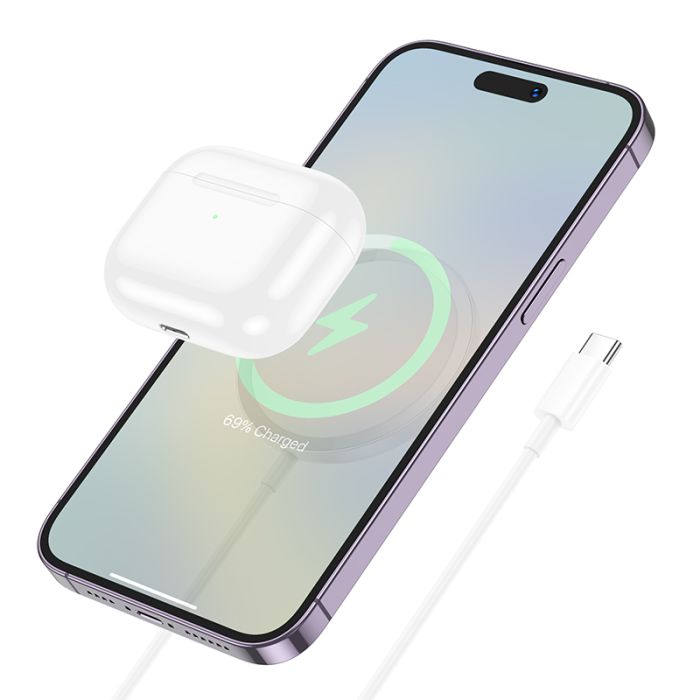 Бездротовий зарядний пристрій HOCO CW52 Enjoy magnetic wireless fast charging White (6942007611374)