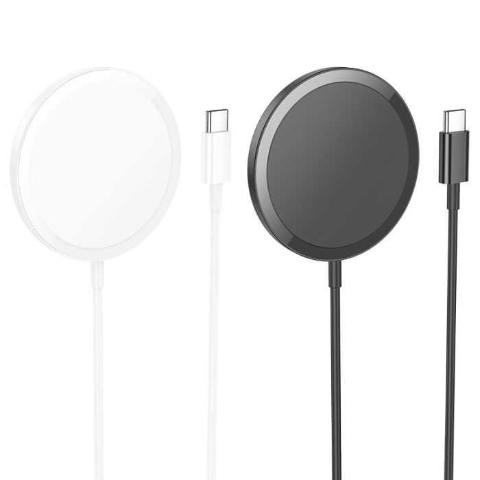 Бездротовий зарядний пристрій HOCO CW52 Enjoy magnetic wireless fast charging White (6942007611374)