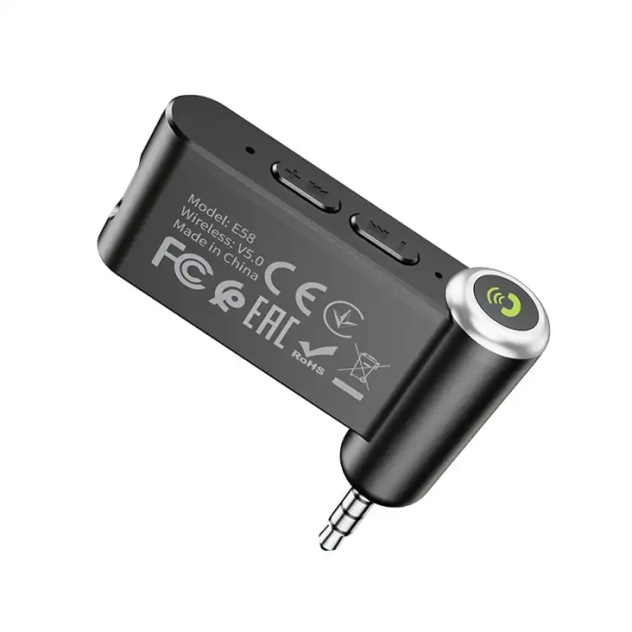 Bluetooth-ресивер HOCO E58 Magic music car AUX BT receiver Black (6931474748768)