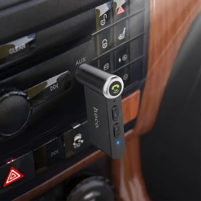 Bluetooth-ресивер HOCO E58 Magic music car AUX BT receiver Black (6931474748768)