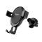Автотримач для телефона HOCO CA56 Plus Armor metal gravity car holder Black Silver (6931474760296)