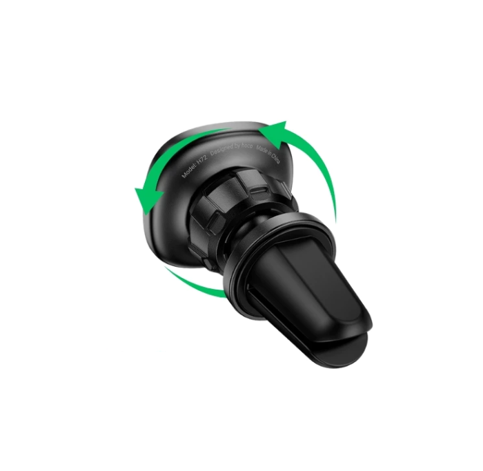 Автотримач для телефона HOCO H72 Crown magnetic car holder (air outlet) Black Metal Gray (6942007646871)
