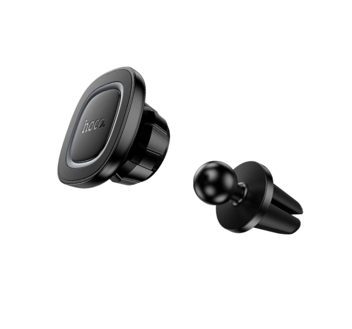 Автотримач для телефона HOCO H72 Crown magnetic car holder (air outlet) Black Metal Gray (6942007646871)
