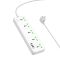 Мережевий подовжувач HOCO  AC13A Talento 5-position socket(1C3A) (1,5 m) White (6942007607148)