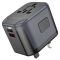 Мережевий зарядний пристрій BOROFONE BAC13 Leader 3-port PD20W(1C2A) universal conversion charger Black (6941991117169)