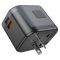 Мережевий зарядний пристрій BOROFONE BAC13 Leader 3-port PD20W(1C2A) universal conversion charger Black (6941991117169)