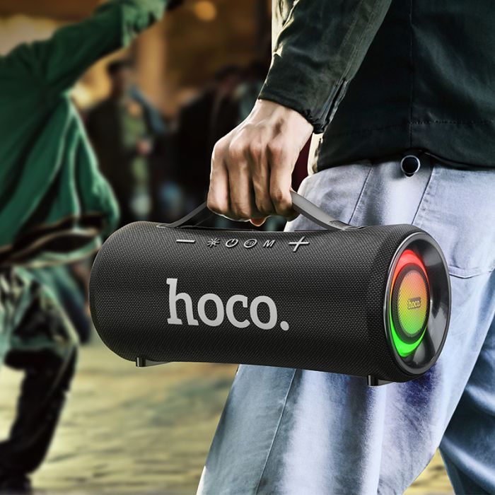Портативна колонка HOCO HA10 Oleada outdoor BT speaker Black (6942007635608)