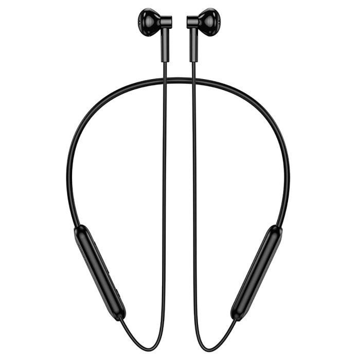 Бездротові спортивні навушники BOROFONE BE70 Light neck-hanging BT earphones obsidian black (6941991117046)