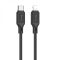 Кабель HOCO X90 Cool silicone PD charging data cable for iP Black (6931474788382)