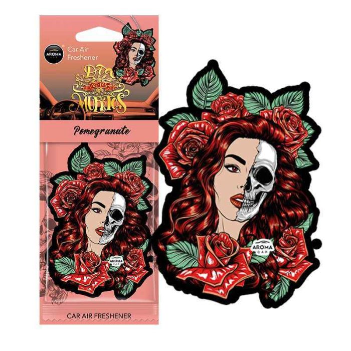Аромат для авто Aroma Car Cellulose Dia De Los Muertos с запахом граната сухой (12070)