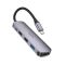 USB-хаб HOCO HB27 Type-C multi-function converter(HDTV+USB3.0+USB2.0*2+PD) Metal Gray (6931474769329)