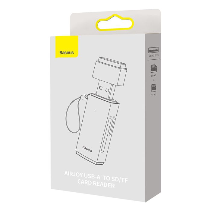 Кардрідер Baseus Lite Series USB-A  to SD/TF Card Reader  Grey (WKQX060013)