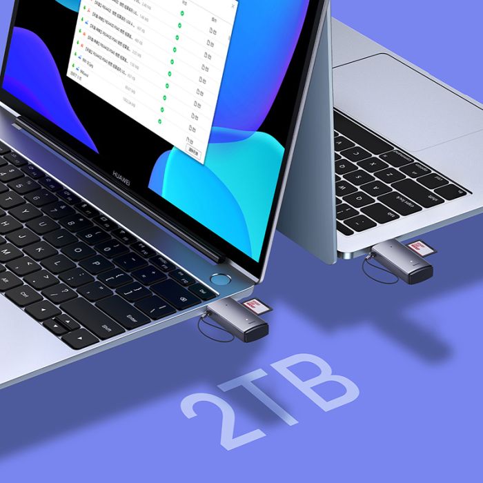 Кардрідер Baseus Lite Series USB-A  to SD/TF Card Reader  Grey (WKQX060013)
