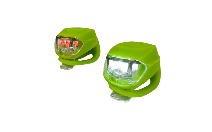 Ліхтар блимавка комплект "SILICON LED" в силіконовому корпусі 2 шт зелені (92325Green-IS)