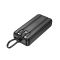Зовнішній акумулятор HOCO J132A Sabio 22.5W+PD20W fully compatible power bank with 3 cables(20000mAh) Black (6942007632591)