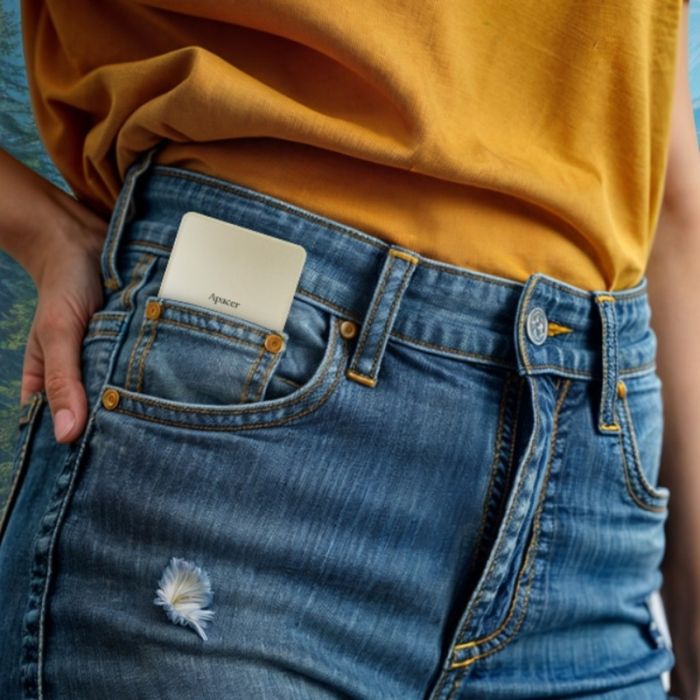 Портативний SSD Apacer AS724 512 GB USB 3.2 Gen.2 Type-C Read/Write 500MB/s Cream (AP512GAS724C-1)