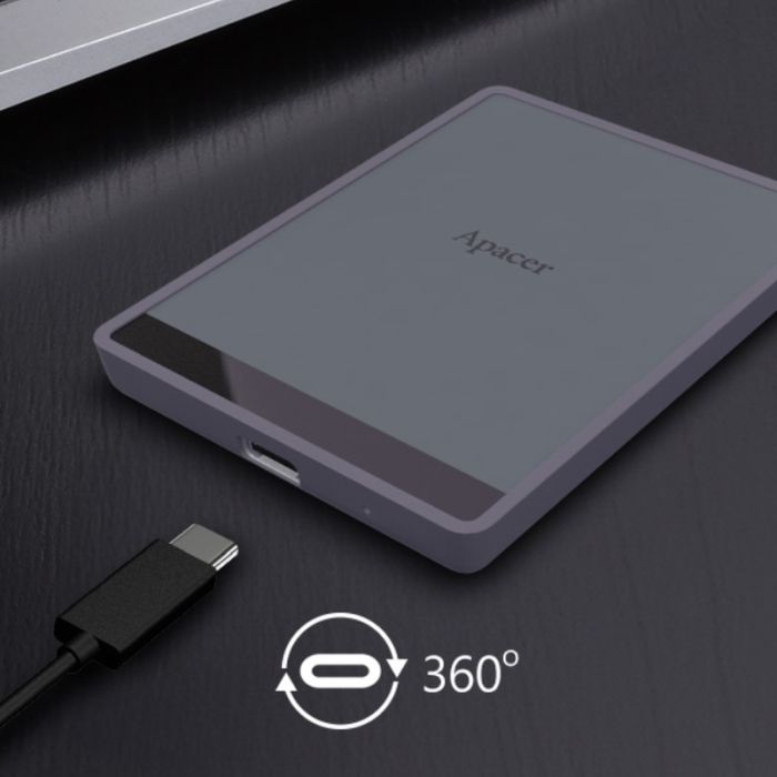 Портативний SSD Apacer AS724 2TB USB 3.2 Gen.2 Type-C Read/Write 500MB/s Mauve (AP2TBAS724M-1)