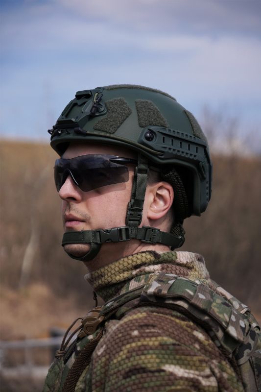 Кевларовый баллистический шлем FAST GEN III Kevlar Olive с креплением NVG и рейками