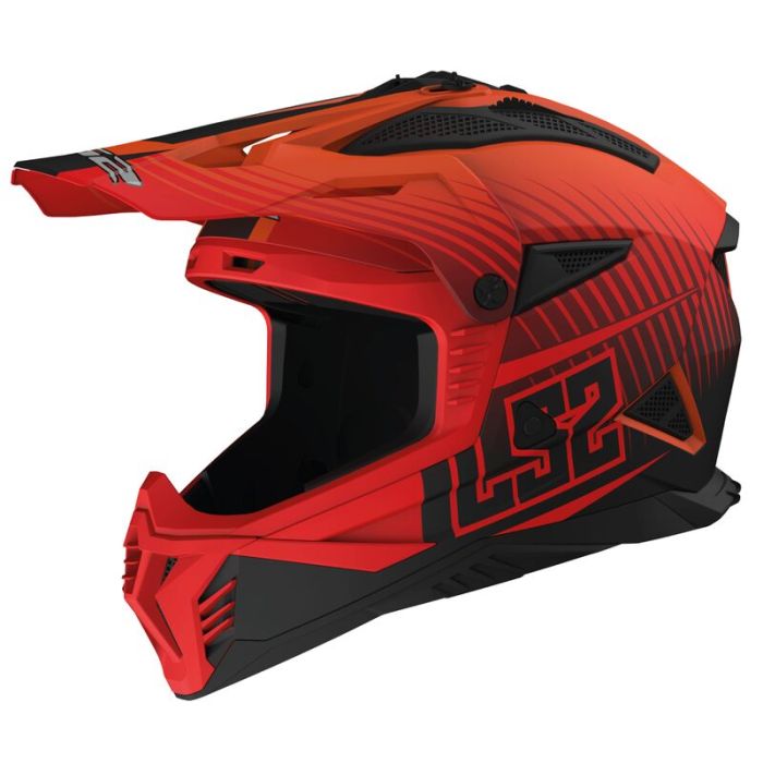 Мотошолом LS2 MX708 Fast 2 Duck Orange Red M