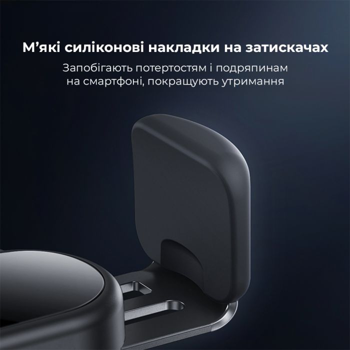 Автотримач для телефона Baseus Steel Cannon pro Solar Electric Car Mount Black (SUGP010001)