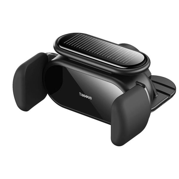Автотримач для телефона Baseus Steel Cannon pro Solar Electric Car Mount Black (SUGP010001)