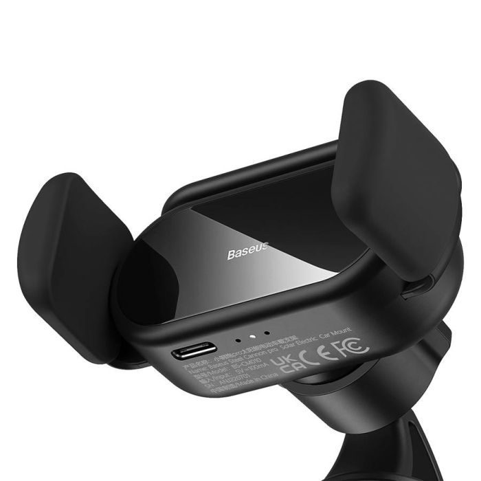 Автотримач для телефона Baseus Steel Cannon pro Solar Electric Car Mount Black (SUGP010001)