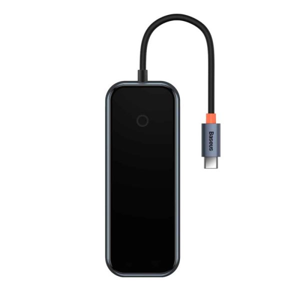 USB-хаб Baseus AcmeJoy 4-Port Type-C HUB Adapter（Type-C to USB3.0*3+Type-C PD&Data *1）Dark Gray (WKJZ010013)