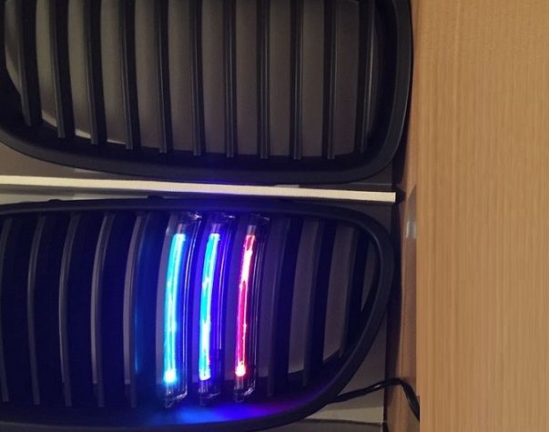 Решетка радиатора, ноздри для BMW F10 с Led подсветкой