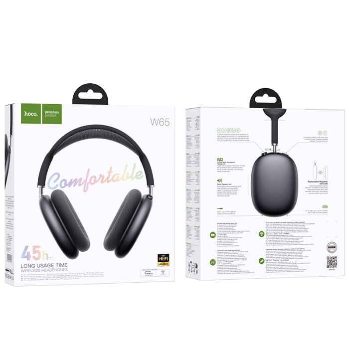 Бездротові накладні навушники HOCO W65 Happy BT headphones Deep Space (6942007650335)