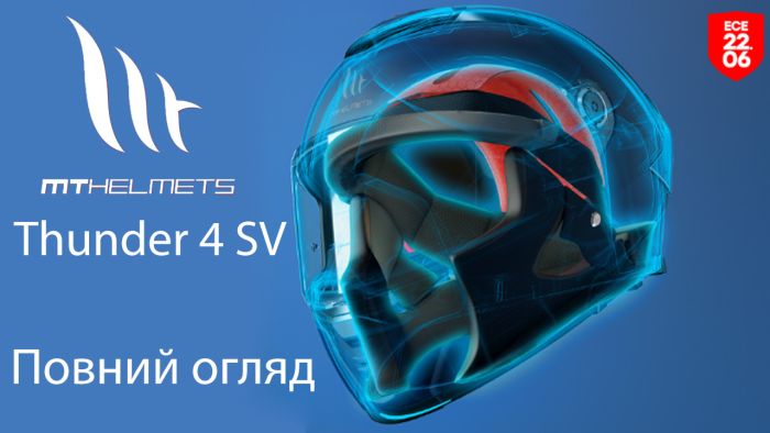 Мотошолом MT THUNDER 4 SV Solid A12 Matt Grey S