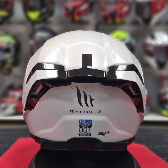 Мотошолом MT THUNDER 4 SV Solid Gloss White XL