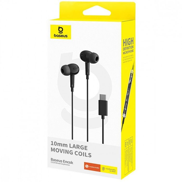Навушники Baseus Encok CZ18 Wired Earphones Cluster Black (A00170100113-Z1)
