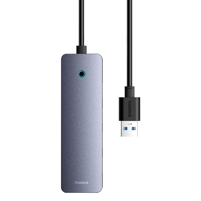 USB-хаб Baseus UltraJoy Series 4-Port  HUB Lite 50cm Space Grey（USBA to USB3.0*4+Type-C5V） (B0005280B811-01)