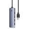 USB-хаб Baseus UltraJoy Series 4-Port  HUB Lite 50cm Space Grey（USBA to USB3.0*4+Type-C5V） (B0005280B811-01)