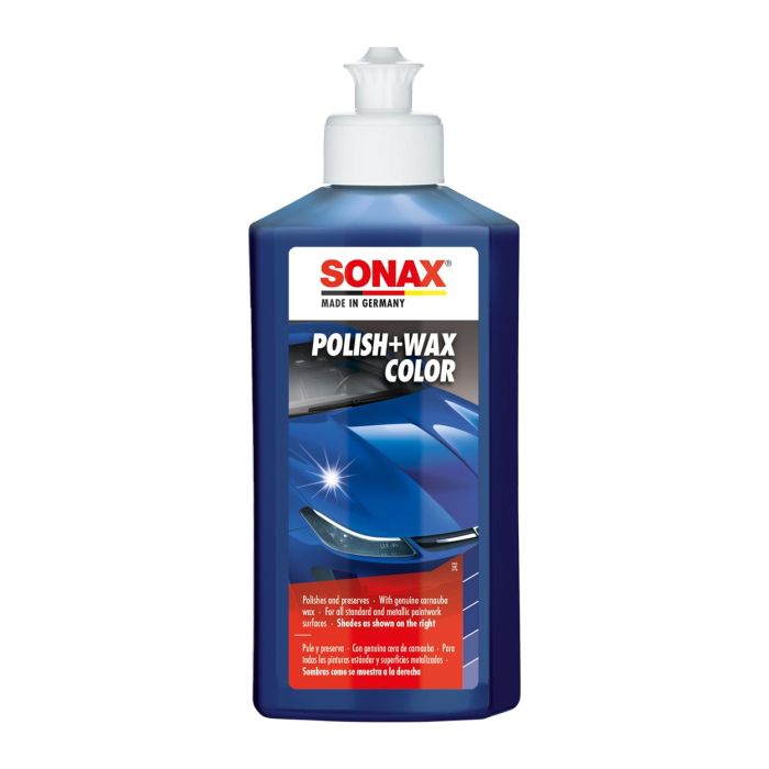 Цветной полироль с воском синий 250 мл SONAX Polish&Wax Color (296241)
