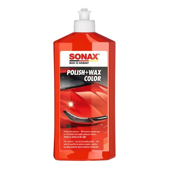 Цветной полироль с воском красный 500 мл SONAX Polish&amp;Wax Color (296400)