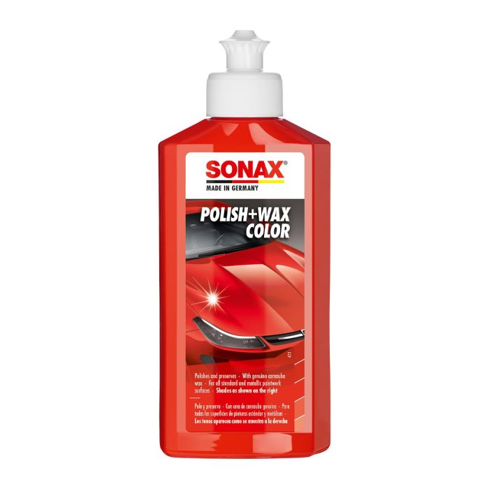 Цветной полироль с воском красный 250 мл SONAX Polish&Wax Color (296441)